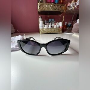 Dime Black Cat-Eye Sunglasses